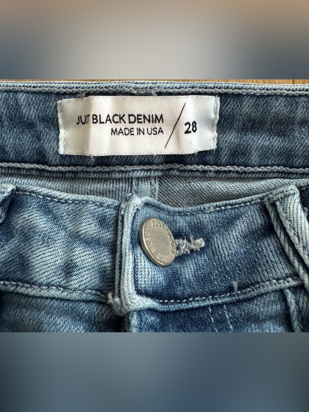Just Black Denim The Patch Pocket Wide Leg Jeans - Size 28 - Picture 5 of 7